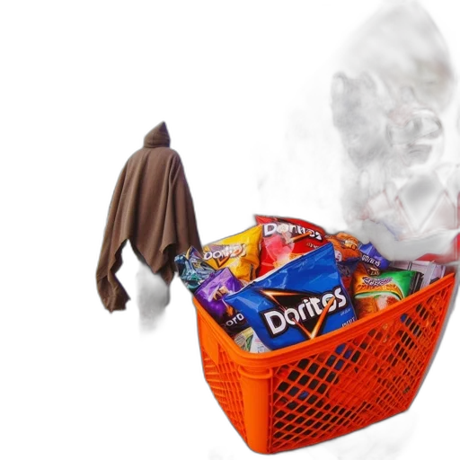 food, mask, 3d render, urban transparent PNG cut-out