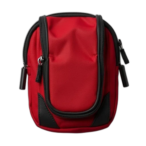 jacket, red, neo, pouch transparent PNG cut-out
