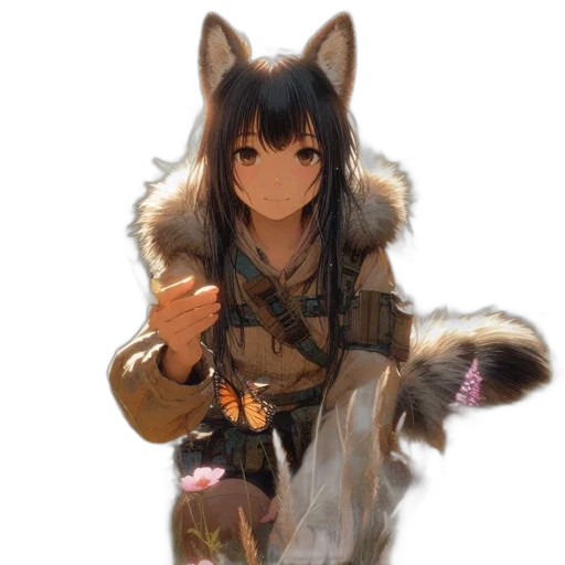 animal, weapon, staff, jacket transparent PNG cut-out
