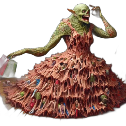 dress, creature, mask, concept art transparent PNG cut-out
