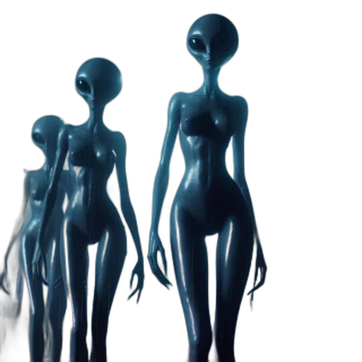 creature, dress, concept art, 3d render transparent PNG cut-out