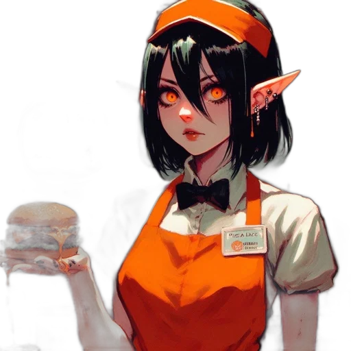 staff, food, face, robot transparent PNG cut-out