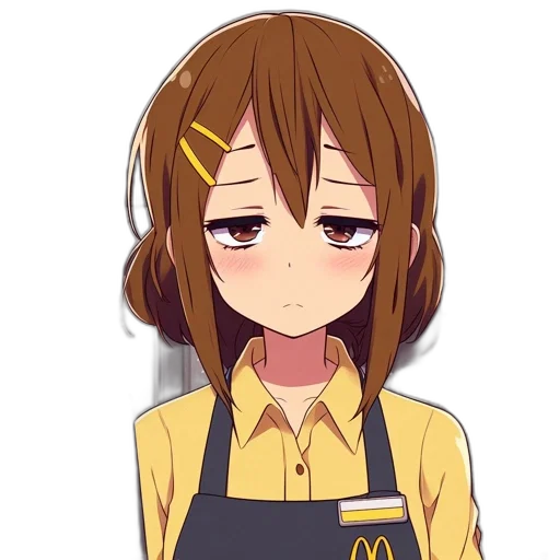 staff, food, face, hair transparent PNG cut-out