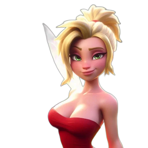 dress, face, staff, 3d render transparent PNG cut-out
