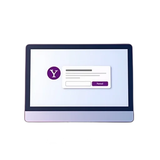 yahoo, email, screen, shown transparent PNG cut-out