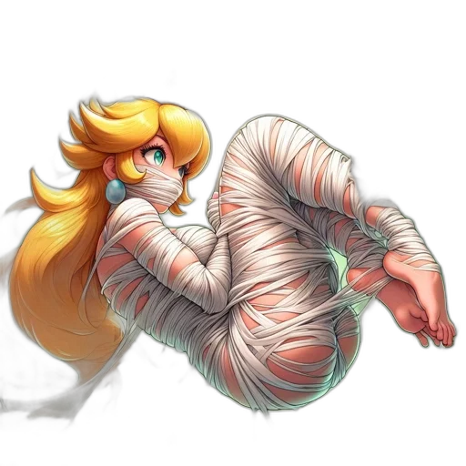 dress, hair, creature, weapon transparent PNG cut-out