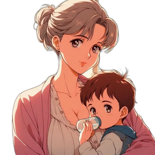 anime, watercolor, oil painting, cartoon transparent PNG cut-out