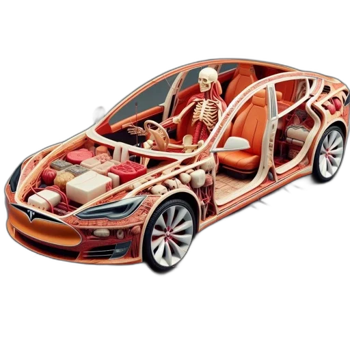 car, 3d render, concept art, artistic transparent PNG cut-out