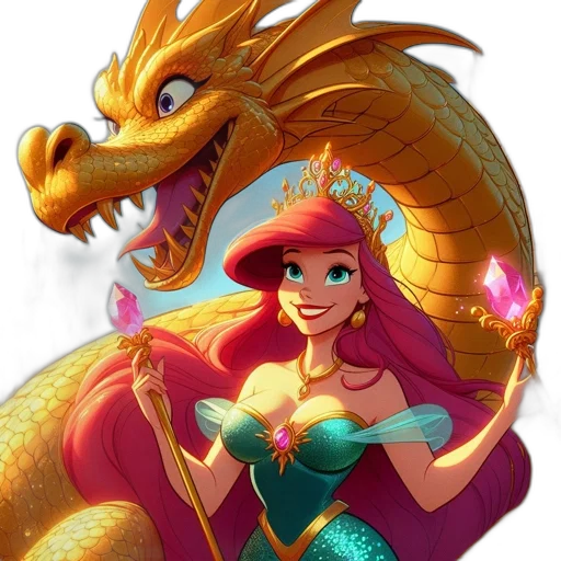 dragon, crown, jewelry, fantasy art transparent PNG cut-out