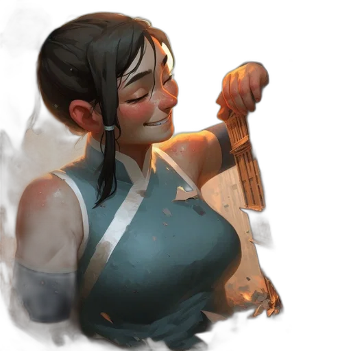 staff, weapon, face, dress transparent PNG cut-out