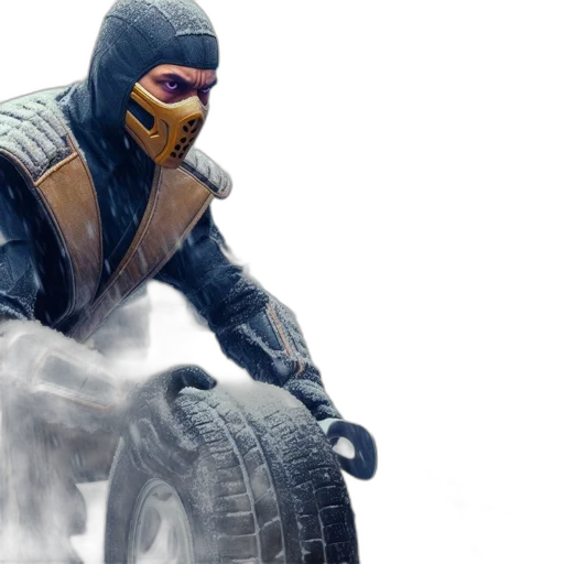 mask, concept art, comic book art, 3d render transparent PNG cut-out