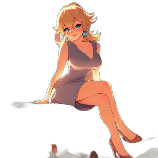 dress, shoes, staff, creature transparent PNG cut-out