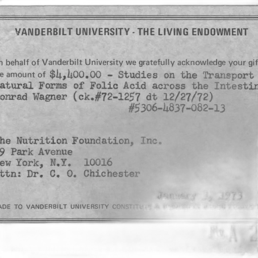 receipt, vanderbilt, university, donation transparent PNG cut-out