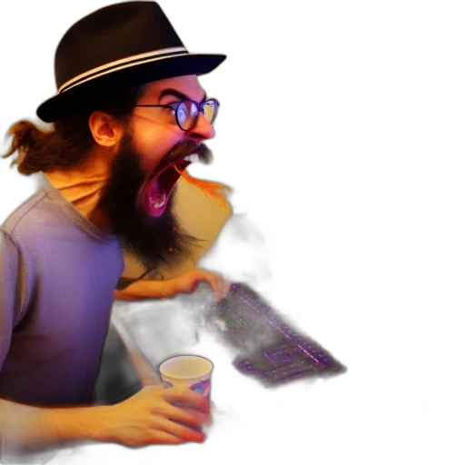 hat, face, staff, concept art transparent PNG cut-out