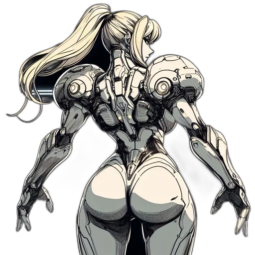 robot, weapon, concept art, cyberpunk transparent PNG cut-out