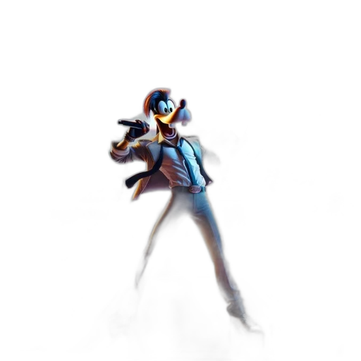 robot, jacket, creature, weapon transparent PNG cut-out