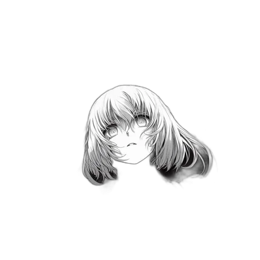 hair, face, mask, creature transparent PNG cut-out