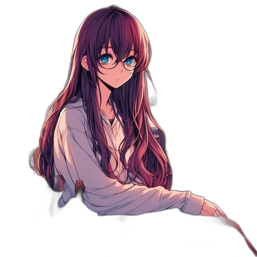 dress, staff, hair, sword transparent PNG cut-out
