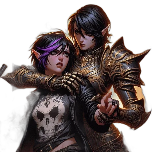 fantasy art, concept art, comic book art, cyberpunk transparent PNG cut-out