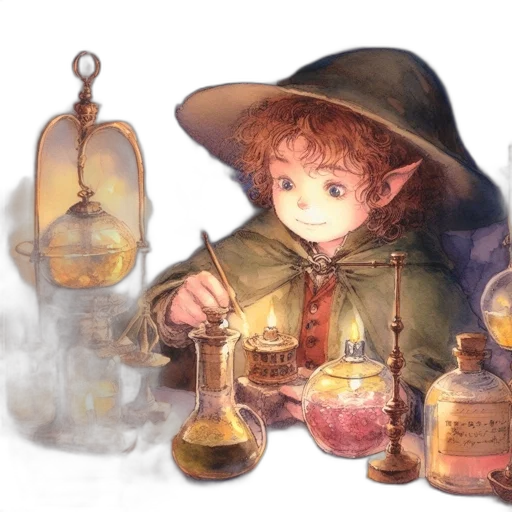 staff, fantasy art, concept art, watercolor transparent PNG cut-out