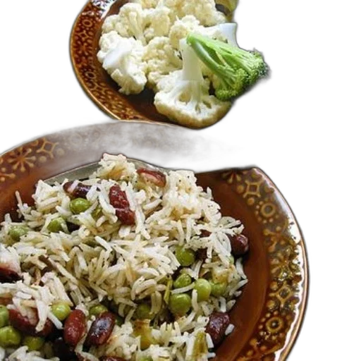 food, plate, rice, beans transparent PNG cut-out
