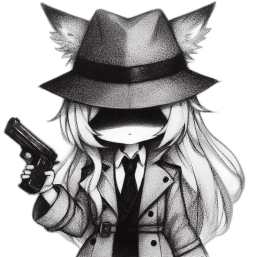weapon, hat, staff, jacket transparent PNG cut-out