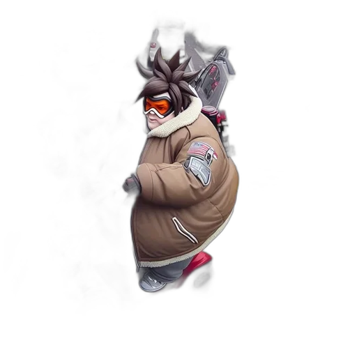 jacket, staff, creature, animal transparent PNG cut-out