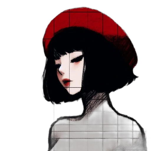 hat, face, jacket, hair transparent PNG cut-out