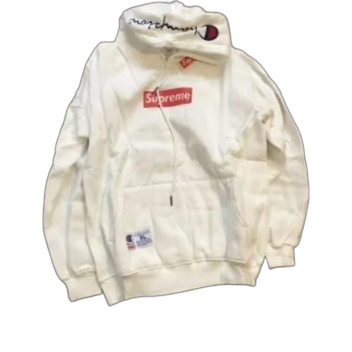 jacket, white, hoodie, supreme transparent PNG cut-out