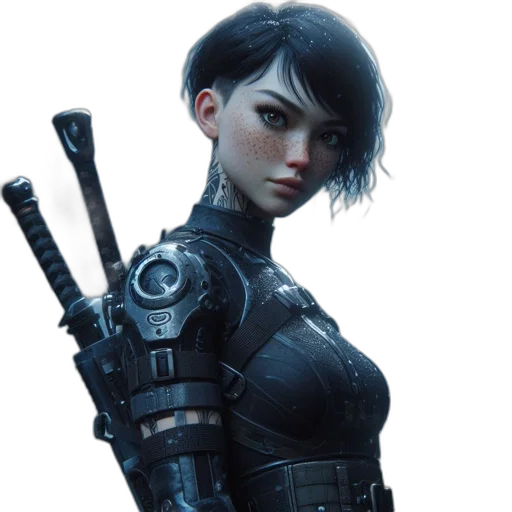 weapon, staff, robot, face transparent PNG cut-out