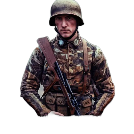 jacket, staff, hat, weapon transparent PNG cut-out