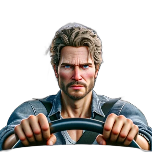 face, car, weapon, jacket transparent PNG cut-out