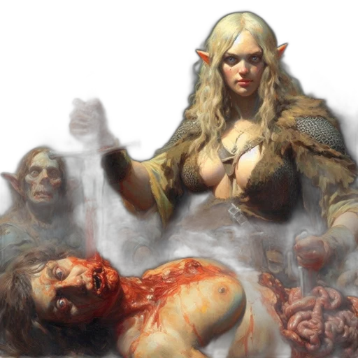 concept art, fantasy art, comic book art, photorealistic transparent PNG cut-out