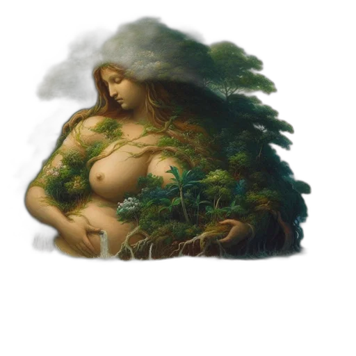 dress, tree, creature, dragon transparent PNG cut-out
