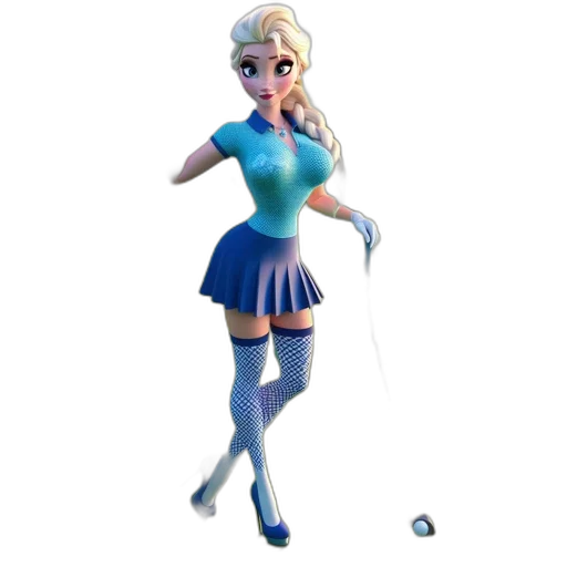 dress, staff, weapon, 3d render transparent PNG cut-out
