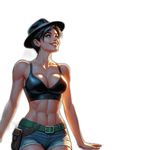 hat, comic book art, concept art, fantasy art transparent PNG cut-out