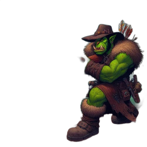 staff, weapon, hat, creature transparent PNG cut-out