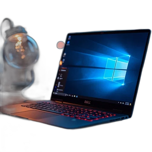 3d render, concept art, dell, xps transparent PNG cut-out