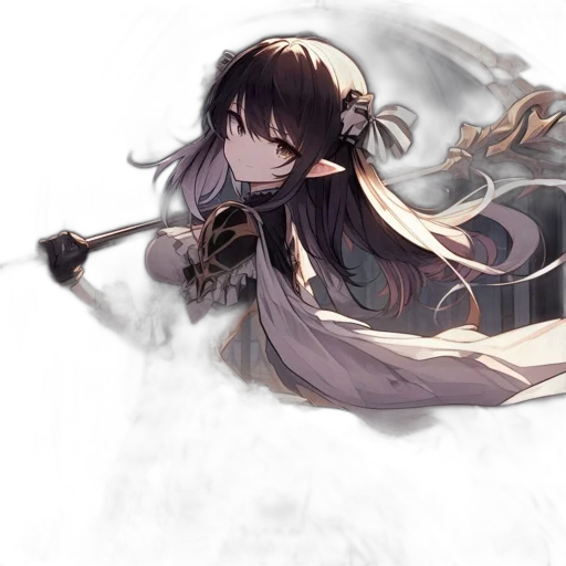 sword, weapon, staff, hair transparent PNG cut-out