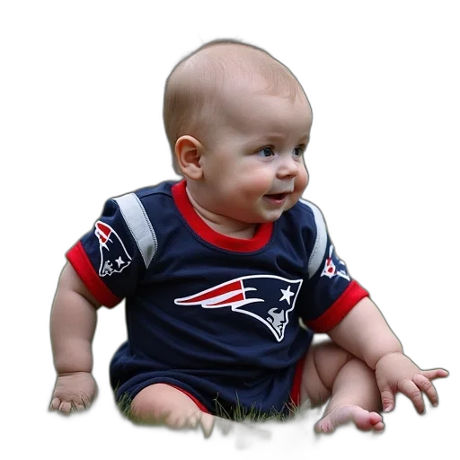 baby, footie, patriots, football transparent PNG cut-out