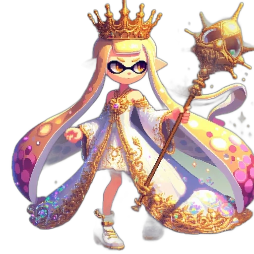 crown, staff, weapon, dress transparent PNG cut-out