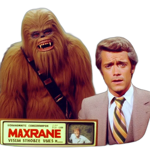 creature, scene, menacing, chewbacca-like transparent PNG cut-out
