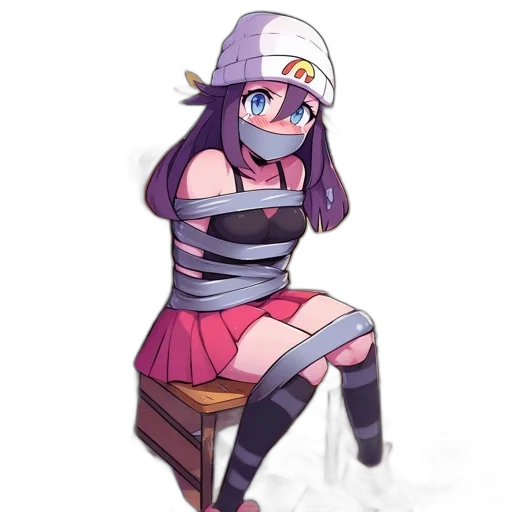 hat, dress, robot, staff transparent PNG cut-out