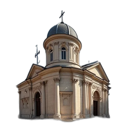 building, crown, hat, 3d render transparent PNG cut-out