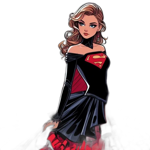 dress, comic book art, cartoon, concept art transparent PNG cut-out