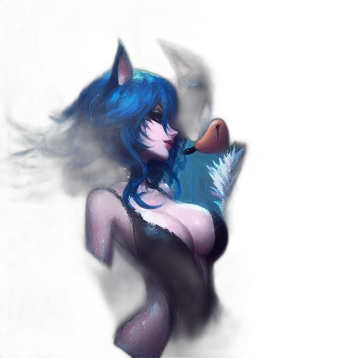 creature, dragon, mask, hair transparent PNG cut-out