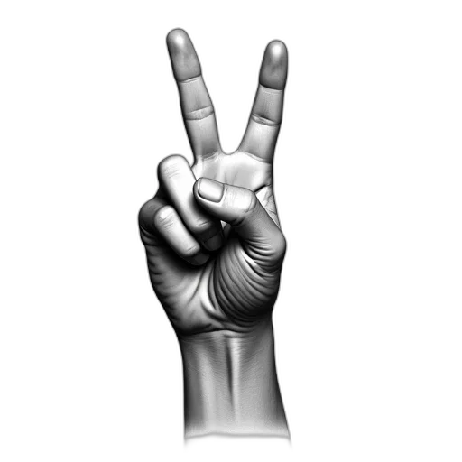 black, white, image, hand transparent PNG cut-out
