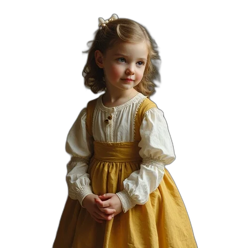 dress, crown, face, photorealistic transparent PNG cut-out