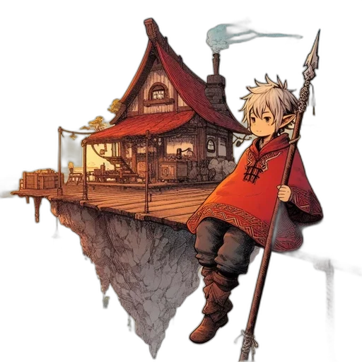 dragon, sword, staff, creature transparent PNG cut-out