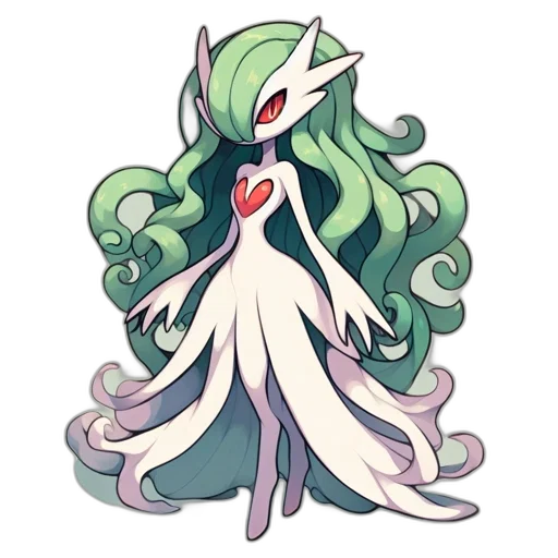 creature, hair, staff, dress transparent PNG cut-out